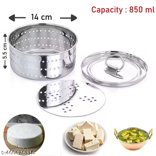 Stainless Steel High Quality Round Shape Panner Maker for Home - 850 ml Capacity SIZE 3