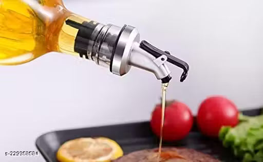 Cubic Enterprise Oil and Vinegar Dispenser Bottle for Kitchen, Glass Oil Bottle for Kitchen, Kitchen Oil Container, Oil Pourer