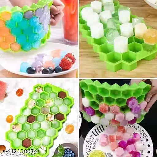 [Combo Offer...Offer..] (Pack of 2) Ice Roller & Ice Cube Trey, Facial Ice Roller For Massage Face , Ice Cube Trey Silicon Material And count of 37 Slote