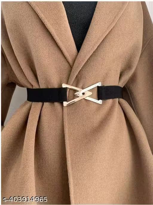 Fancy Buckle Skinny Stretch Adjustable Waist Belt Stylish Design Ladies Womens Waist Belts kanduro-Belt for Fancy Girls, Women Saree, Western Dress, Long Gown Dresses(PACK OF 1 )