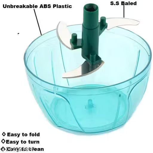 Compact Chopper with Blades effortlessly Chopping Big Size Kitchen Dori Handy Vegetable and Fruit Manual Onion Dry Fruit Salad Maker Vegetable Quick Chopper (450 ml, Green)